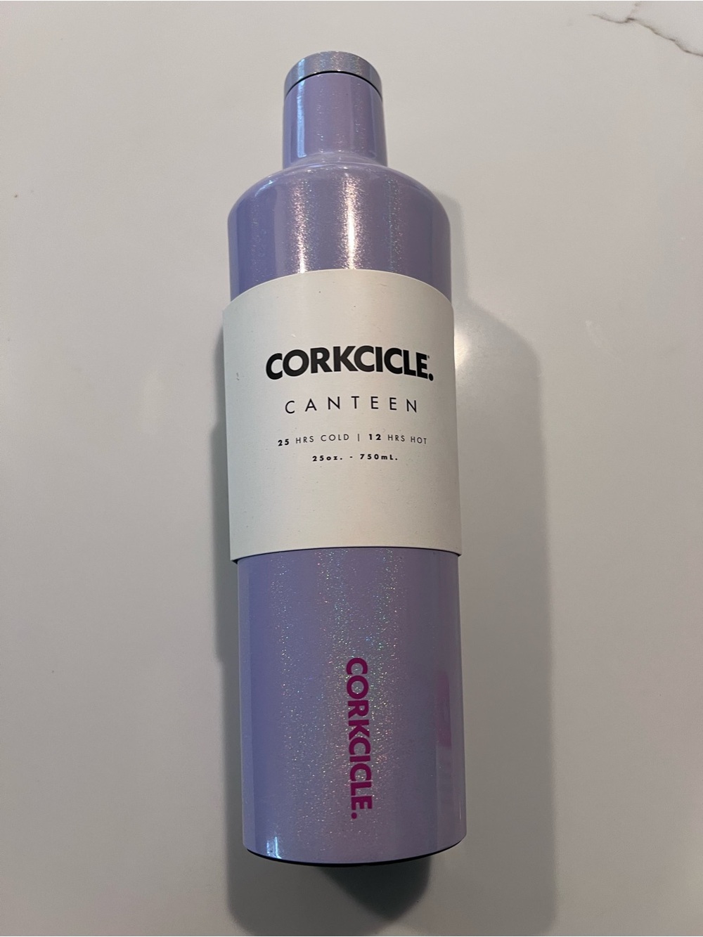 Corkcicle Glitter Lavender Insulated Bottle Wine Carrier